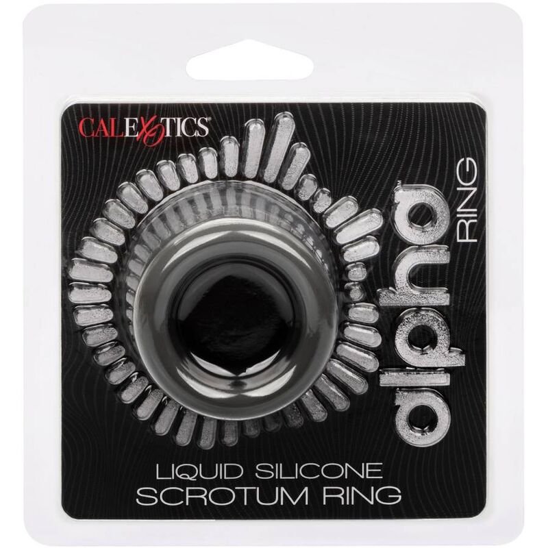 CALEXOTICS - ALPHA ANILLO EXTENSIÓN ESCROTO DOBLE NEGRO - Accesorios para el pene - El Arte del Placer