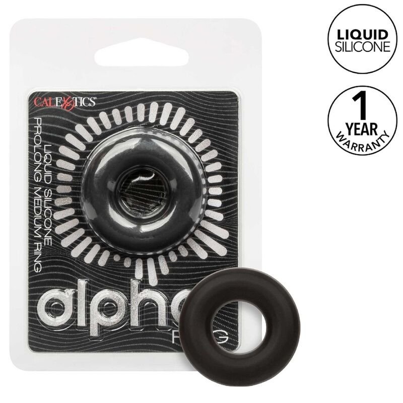 CALEXOTICS - ALPHA ANILLO PROLONG MEDIO NEGRO - Accesorios para el pene - El Arte del Placer