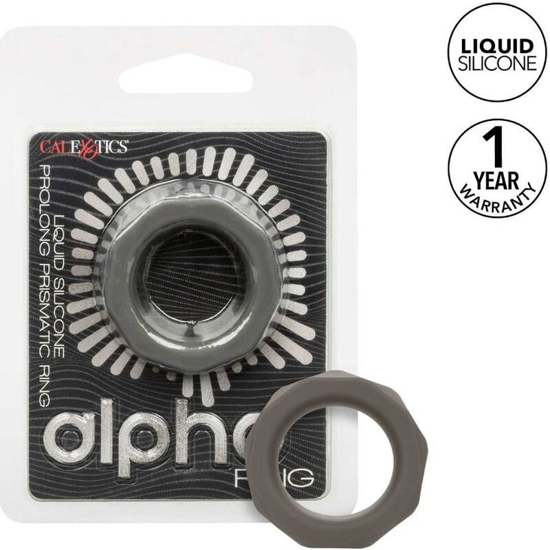 CALEXOTICS - ALPHA ANILLO PROLONG PRISMTICO GRIS - Accesorios para el pene - El Arte del Placer
