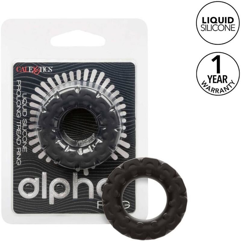 CALEXOTICS - ALPHA ANILLO PROLONG BANDA DE RODADURA NEGRO - Accesorios para el pene - El Arte del Placer