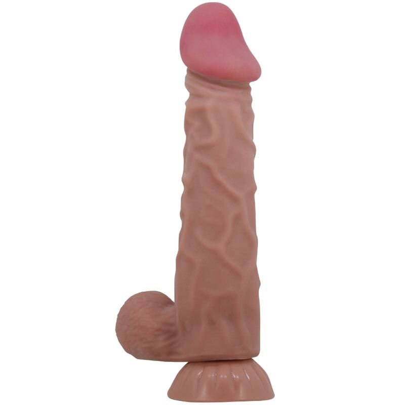 PRETTY LOVE - SLIDING SKIN SERIES DILDO REALÍSTICO CON VENTOSA PIEL DESLIZANTE MORENO 24 CM - Dildos sin Vibración - El…