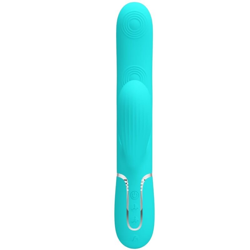 PRETTY LOVE - PERLITA VIBRADOR PUNTO G 3 EN 1 MULTIFUNCIÓN VERDE AGUA - JUGUETES BIENESTAR - El Arte del Placer