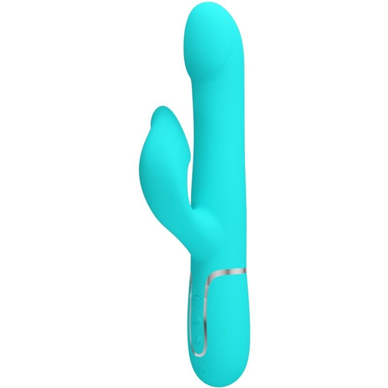PRETTY LOVE - VIBRADOR RABBIT PERLAS VERDE AGUA - JUGUETES BIENESTAR - El Arte del Placer