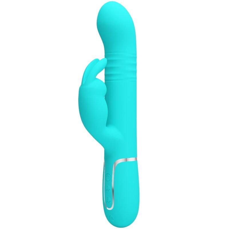 PRETTY LOVE - VIBRADOR COALE RABBIT PERLAS VERDE AGUA - JUGUETES BIENESTAR - El Arte del Placer