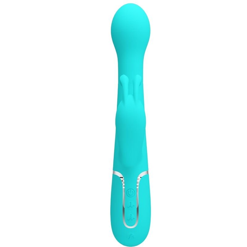 PRETTY LOVE - DEJON VIBRADOR RABBIT 3 EN 1 MULTIFUNCIÓN VERDE AGUA - JUGUETES BIENESTAR - El Arte del Placer