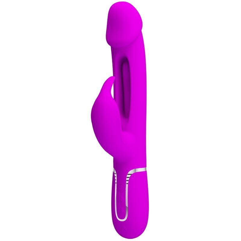 PRETTY LOVE – KAMPAS VIBRADOR RABBIT 3 EN 1 MULTIFUNCIÓN CON LENGUA - JUGUETES BIENESTAR - El Arte del Placer