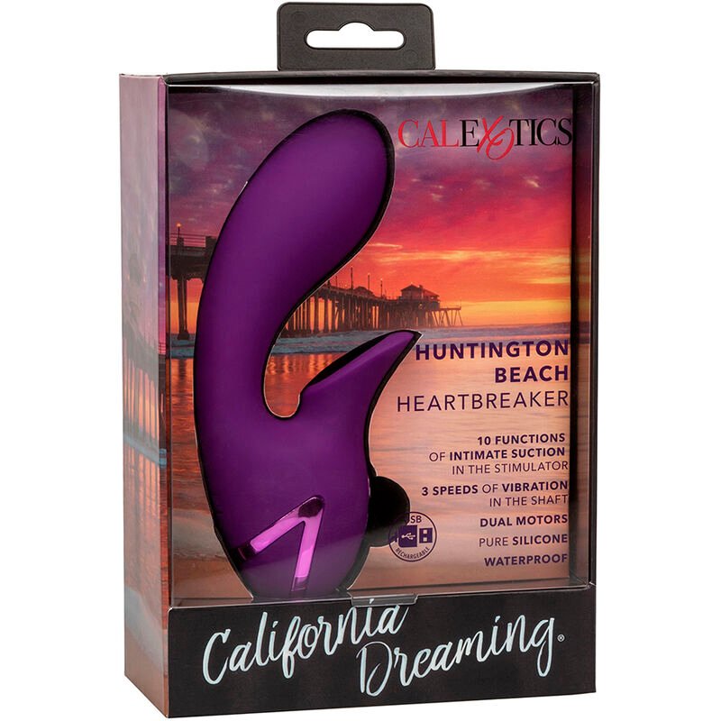 CALEXOTICS - HUNTINGTON BEACH HEARTBREAKER ESTIMULADOR & SUCCIONADOR MORADO BY CALIFORNIA DREAMING - JUGUETES BIENESTAR…
