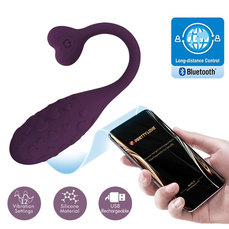 PRETTY LOVE - FISHERMAN HUEVO VIBRADOR LILA CONTROLADO POR APP - JUGUETES BIENESTAR - El Arte del Placer
