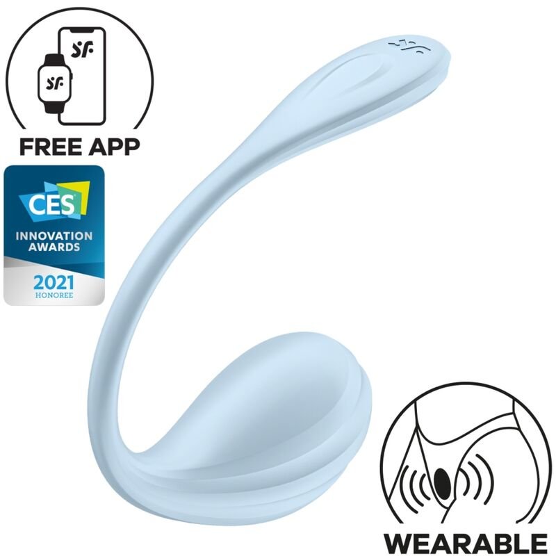 SATISFYER - SMOOTH PETAL ESTIMULADOR PUNTO G CELESTE APP GRATUITA - Estimuladores - El Arte del Placer