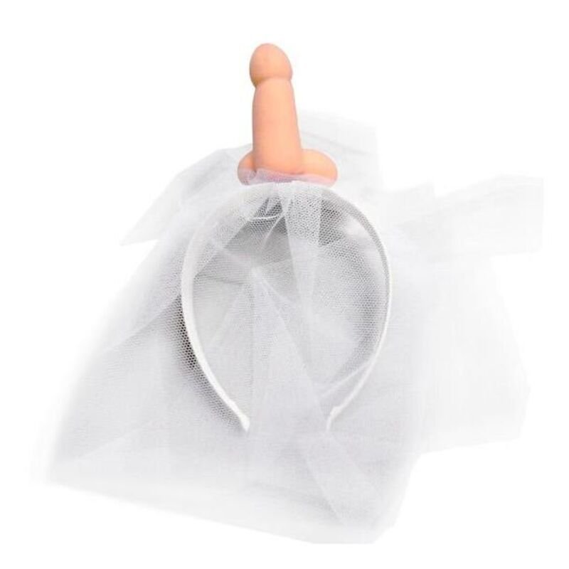 DIABLO PICANTE - VELO DE NOVIA BLANCO CON PENE - Artículos divertidos - El Arte del Placer