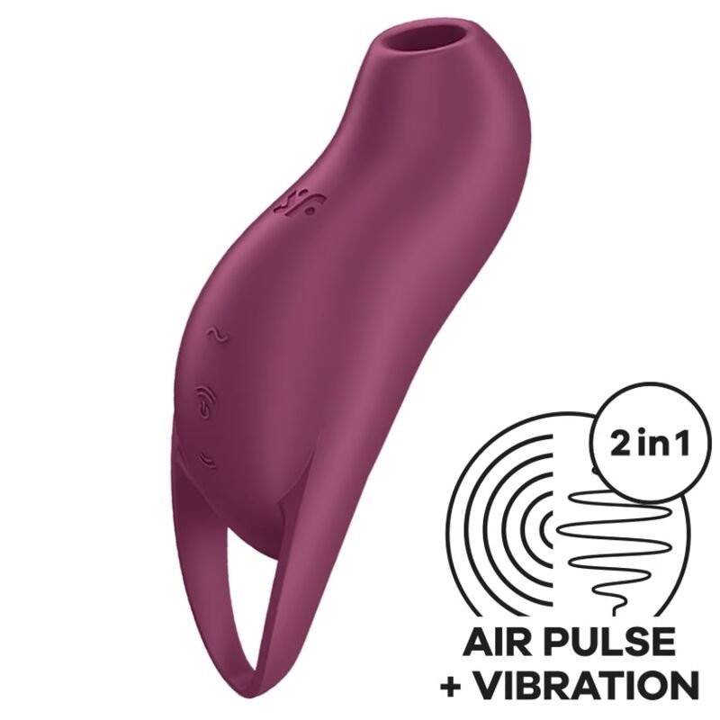SATISFYER - POCKET PRO 1 ESTIMULADOR CLÍTORIS GRANATE - Estimuladores - El Arte del Placer