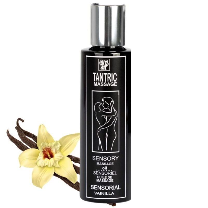 EROS-ART - ACEITE MASAJE TÁNTRICO NATURAL Y AFRODISÍACO VAINILLA 100 ML - Aceites con Sabores - El Arte del Placer