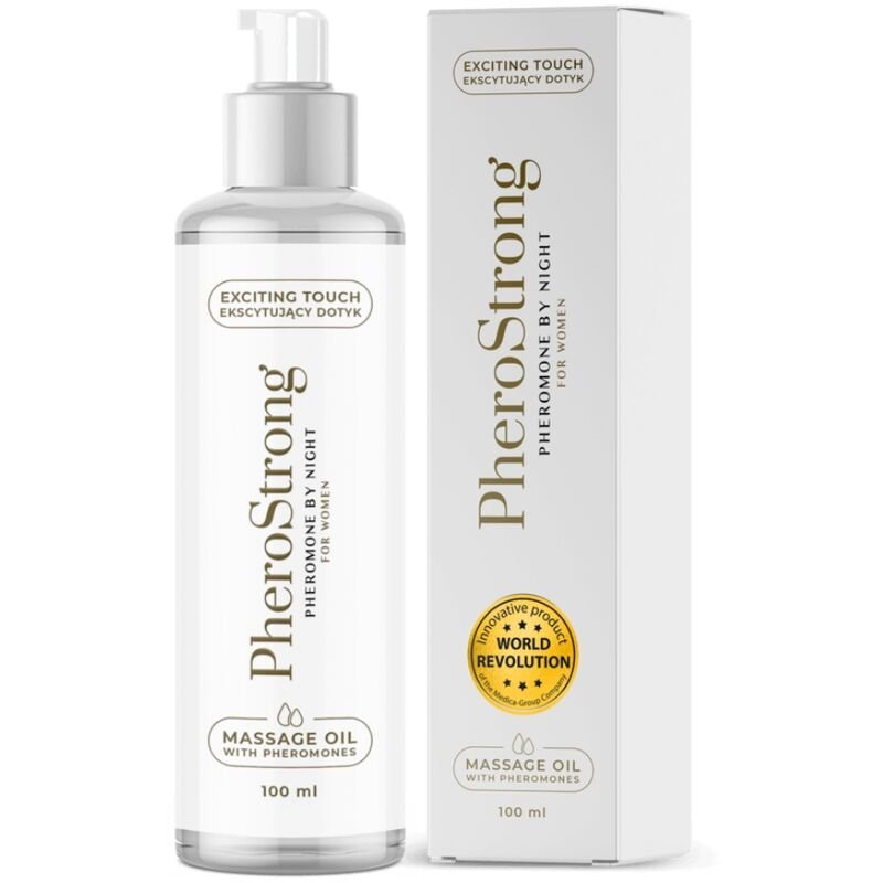 PHEROSTRONG - ACEITE DE MASAJE BY NIGHT PARA MUJER 100 ML - Aceites con Sabores - El Arte del Placer