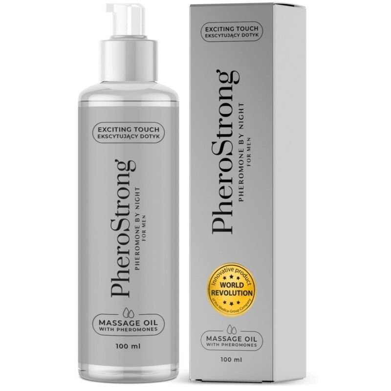 PHEROSTRONG - ACEITE DE MASAJE BY NIGHT PARA HOMBRE 100 ML - Aceites con Sabores - El Arte del Placer