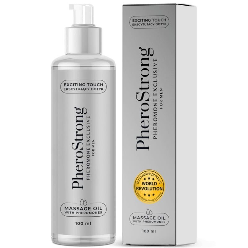 PHEROSTRONG - ACEITE DE MASAJE EXCLUSIVE PARA HOMBRE 100 ML - Aceites con Sabores - El Arte del Placer