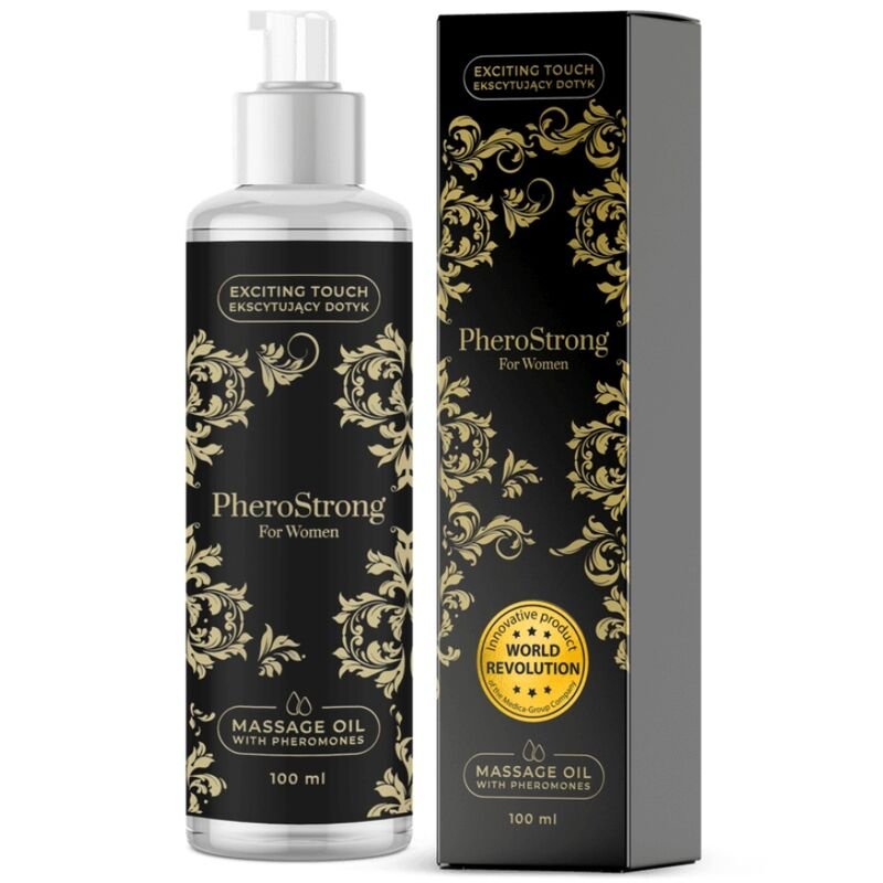 PHEROSTRONG - ACEITE DE MASAJE PARA MUJER 100 ML - Aceites con Sabores - El Arte del Placer