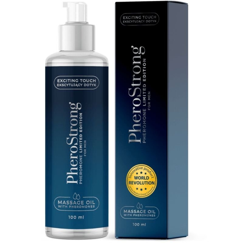 PHEROSTRONG - ACEITE DE MASAJE LIMITED EDITION PARA HOMBRE 100 ML - Aceites con Sabores - El Arte del Placer