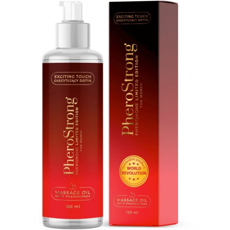 PHEROSTRONG - ACEITE DE MASAJE LIMITED EDITION PARA MUJER 100 ML - Aceites con Sabores - El Arte del Placer