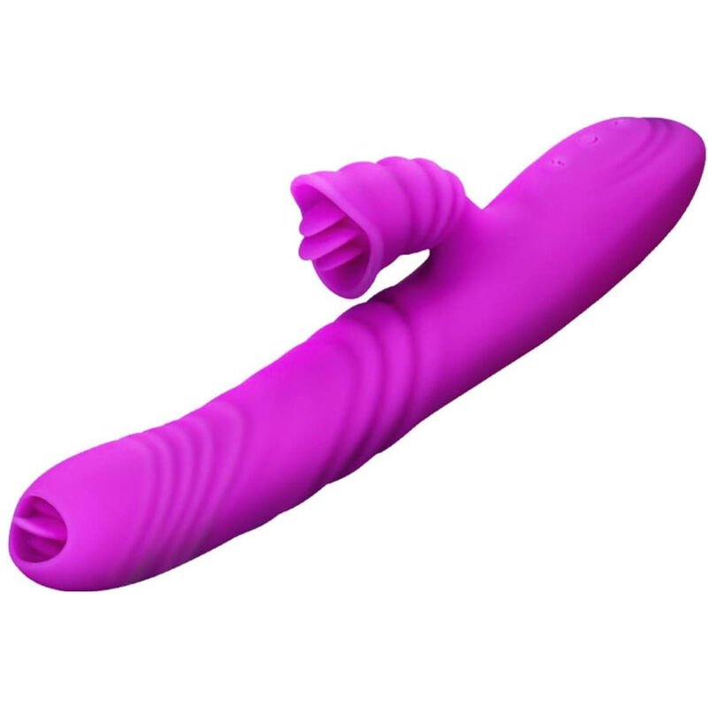 ARMONY - ANGELIA VIBRADOR MULTIFUNCION DOBLE LENGUA EFECTO CALOR VIOLETA - JUGUETES BIENESTAR - El Arte del Placer