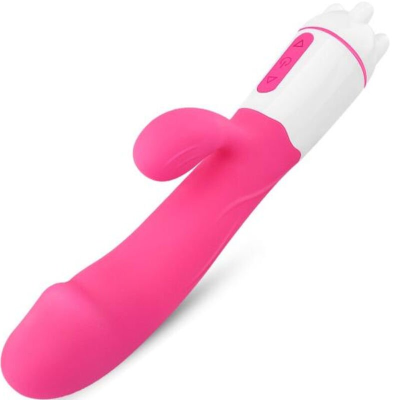 ARMONY - HAPPY VIBRADOR & ESTIMULADOR RECARGABLE FUCSIA - JUGUETES BIENESTAR - El Arte del Placer