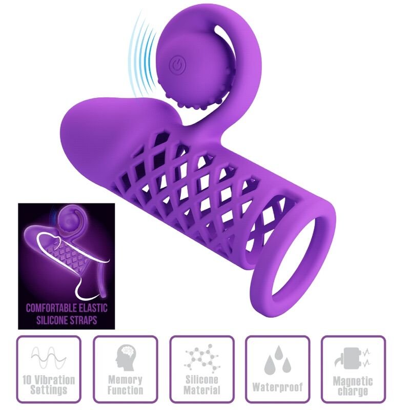 ROMANCE - HARDEN MANGA EXTENDIDA MORADA - Accesorios para el pene - El Arte del Placer
