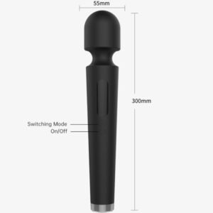 ARMONY - X POWER LARGE MASAJEADOR & VIBRADOR 7 VIBRACIONES NEGRO - JUGUETES BIENESTAR - El Arte del Placer