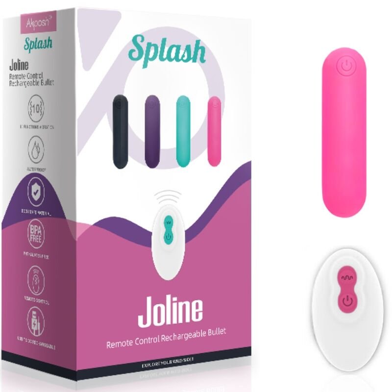 ARMONY – SPLASH JOLINE BALA VIBRADORA SILICONA CONTROL REMOTO 10 VIBRACIONES 65 X 15 CM - Balas vibradoras - El A…