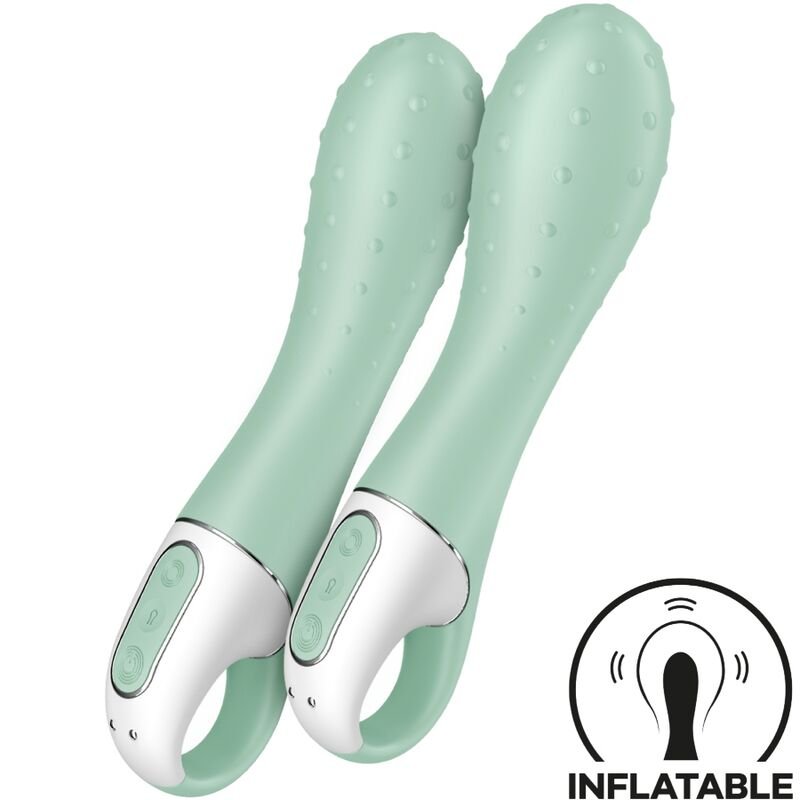 SATISFYER - AIR PUMP VIBRADOR 3 INFLABLE PUNTO G MENTA - JUGUETES BIENESTAR - El Arte del Placer