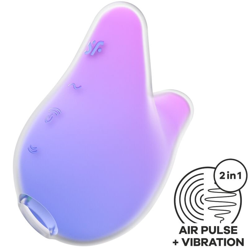 SATISFYER - MERMAID VIBES ESTIMULADOR & VIBRADOR VIOLETA Y ROSA - Estimuladores - El Arte del Placer
