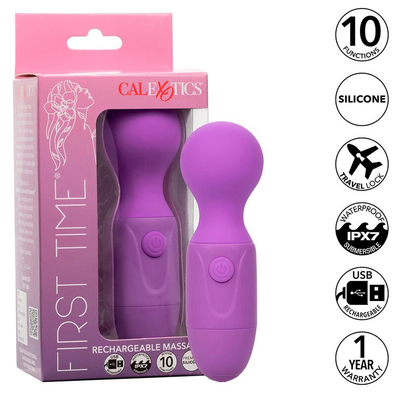 CALEXOTICS – FIRST TIME MASAJEADOR RECARGABLE 10 VIBRACIONES