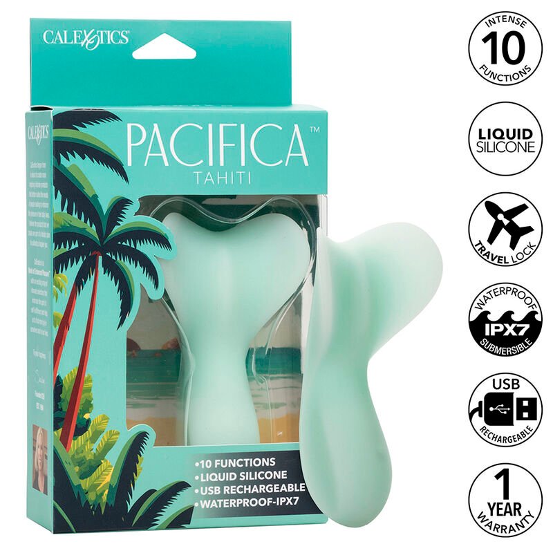 CALEXOTICS - PACIFICA TAHITI ESTIMULADOR 10 FUNCIONES AQUA - Estimuladores - El Arte del Placer