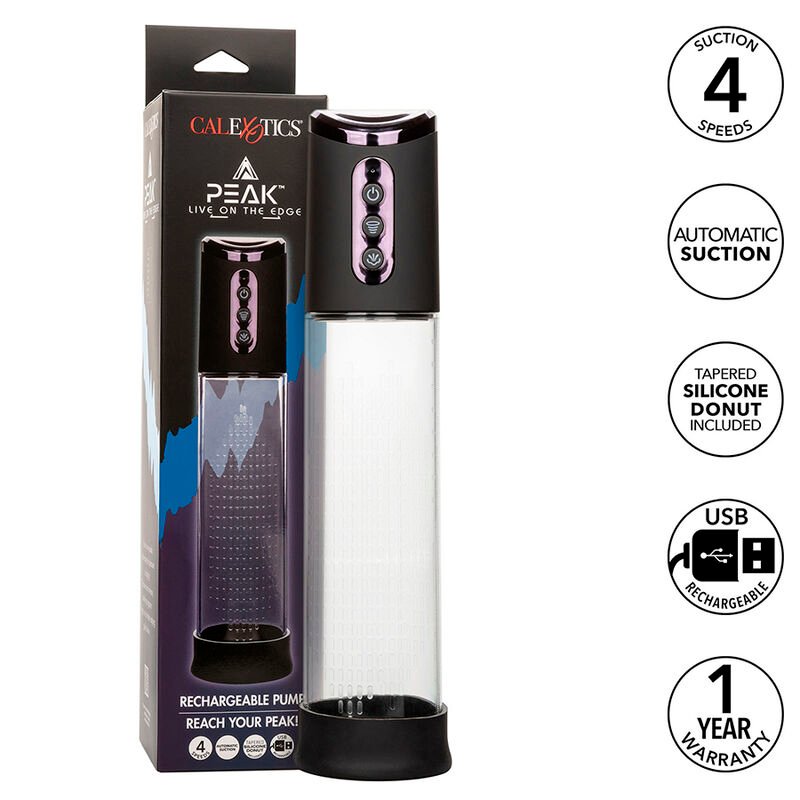CALEXOTICS - PEAK BOMBA SUCCIONADORA 4 VELOCIDADES NEGRO - Accesorios para el pene - El Arte del Placer