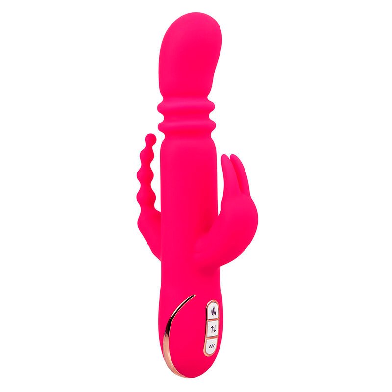 CALEXOTICS - JACK FANTASY TRIPLE VIBRADOR CALENTABLE RABBIT ROSA - JUGUETES BIENESTAR - El Arte del Placer