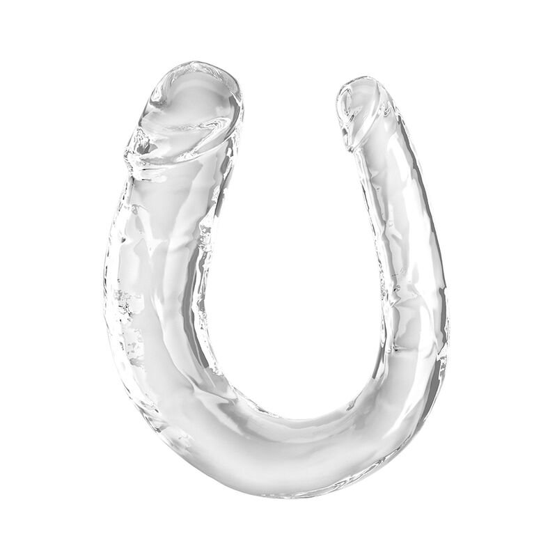 KING COCK - DOUBLE TROUBLE DILDO DOBLE 33 CM TRANSPARENTE - Dildos sin Vibración - El Arte del Placer