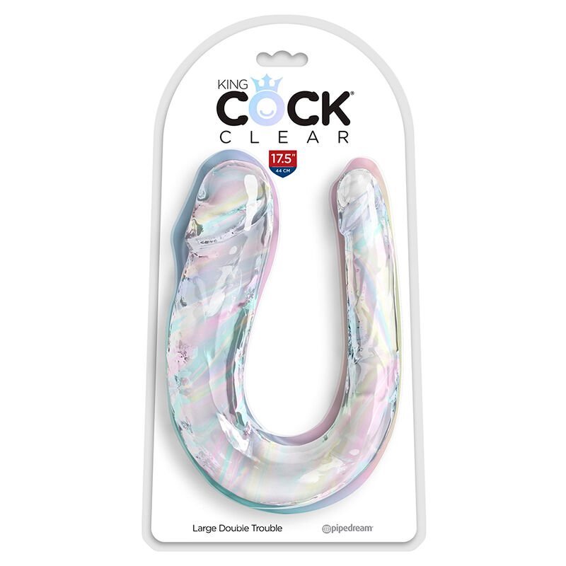 KING COCK – DOUBLE TROUBLE DILDO DOBLE CM - Dildos sin Vibración - El Arte del Placer