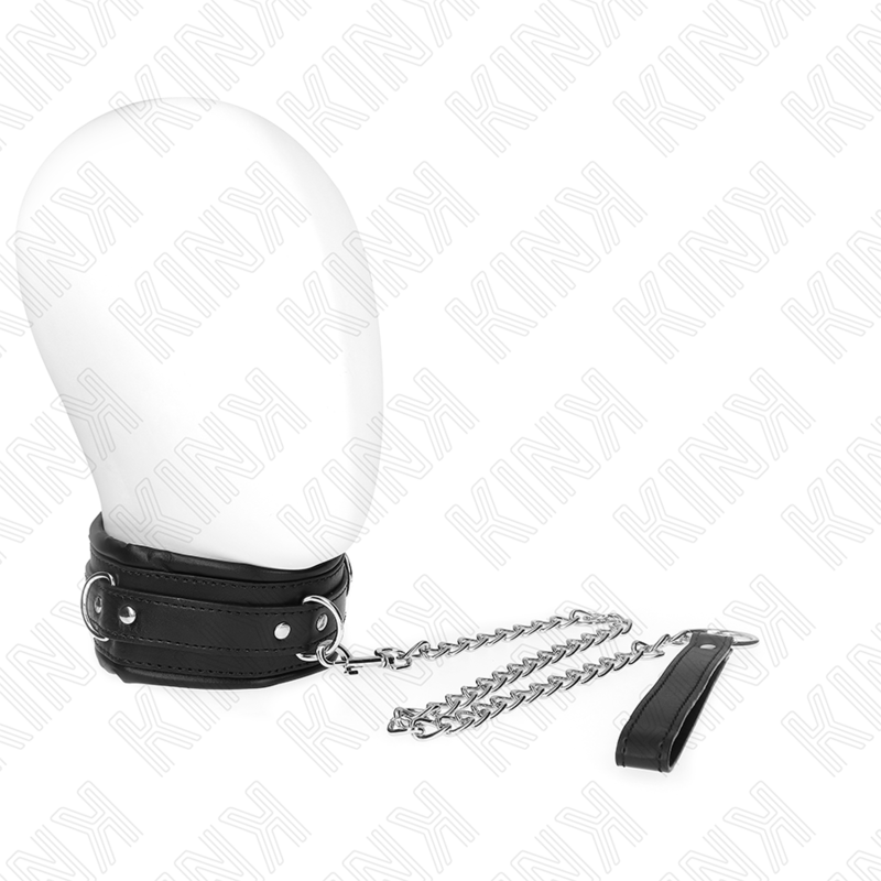 KINK - COLLAR CON CORREA 65 CM PESADO MODELO 4 AJUSTABLE 36.5-50 CM - BDSM & BONDAGE - El Arte del Placer