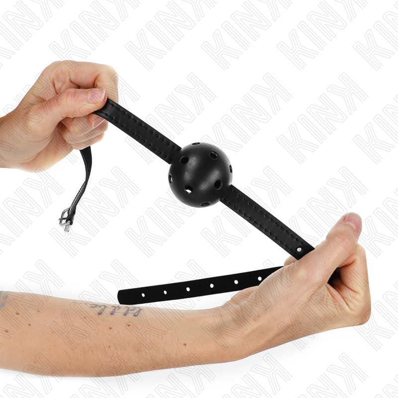 KINK – MORDAZA DE BOLA 4.5 CM TRANSPIRABLE SIMPLICITY 62 X 1.5 CM - BDSM & BONDAGE - El Arte del Placer