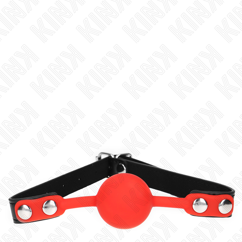 KINK - MORDAZA DE BOLA 4 CM DE SILICONA ROJA 60 x 2 CM - BDSM & BONDAGE - El Arte del Placer