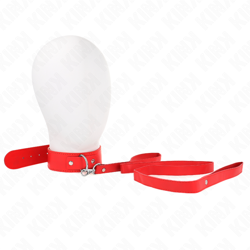 KINK – COLLAR CON CORREA 116 CM FINO AJUSTABLE 32 CM X 8 CM - BDSM & BONDAGE - El Arte del Placer