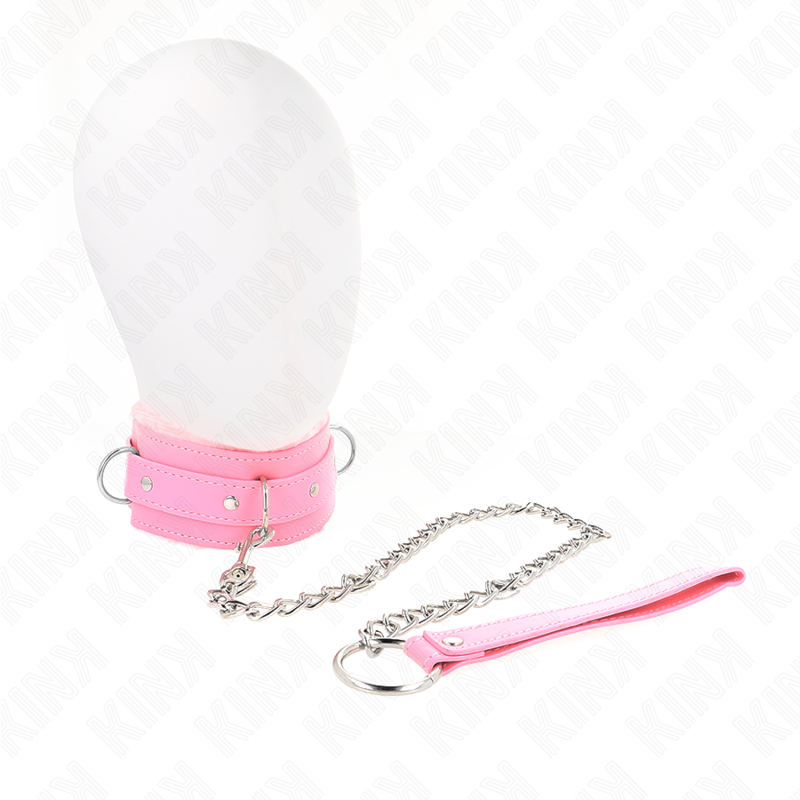 KINK – COLLAR CON CORREA 65 CM CON RESTRICCIONES AJUSTABLE CM X 5.5 CM - BDSM & BONDAGE - El Arte del Placer
