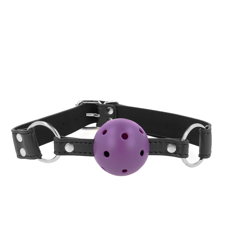 KINK – MORDAZA DE BOLA 4 CM TRANSPIRABLE CON DOBLE REMACHE 62 X 2.5 CM AJUSTABLE -58 CM - BDSM & BONDAGE - El…