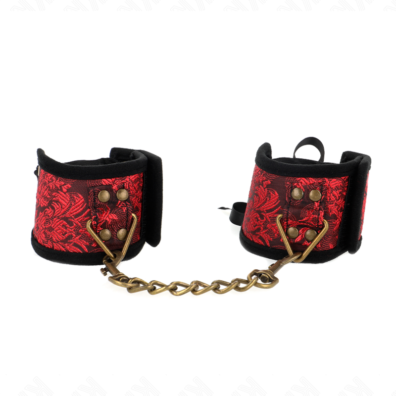 KINK – MUÑEQUERAS DISEÑO ESCÁNDALO DETALLE LAZO 24.5 CM X 6.5 CM - BDSM & BONDAGE - El Arte del Placer