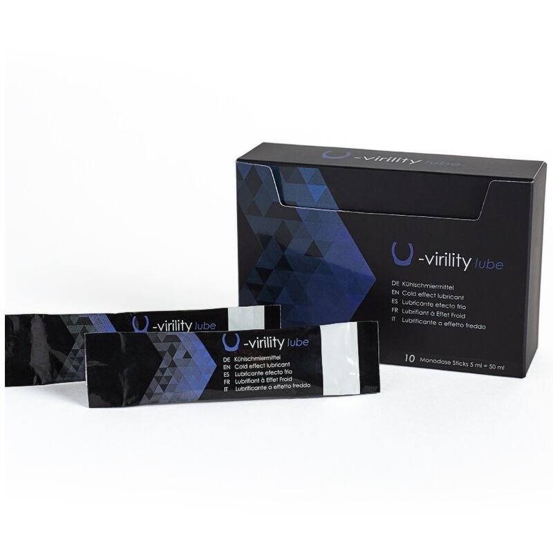 500 COSMETICS - U-VIRILITY LUBE LUBRICANTE EFECTO FRIO 10 X 5 ML - DROGUERÍA - El Arte del Placer