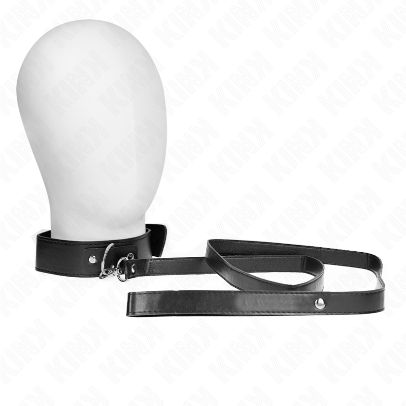 KINK – COLLAR CON CORREA 116 CM FINO AJUSTABLE 32 CM X 8 CM - BDSM & BONDAGE - El Arte del Placer