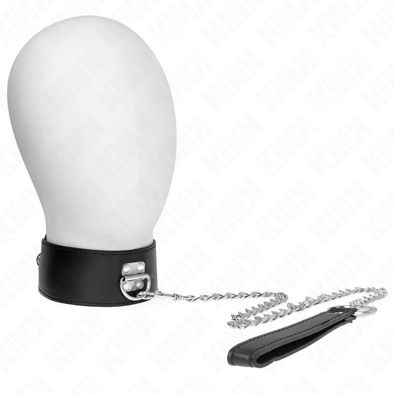KINK – COLLAR CON CORREA 65 CM ANCHO AJUSTABLE 33.5-41 CM X 5 CM - BDSM & BONDAGE - El Arte del Placer