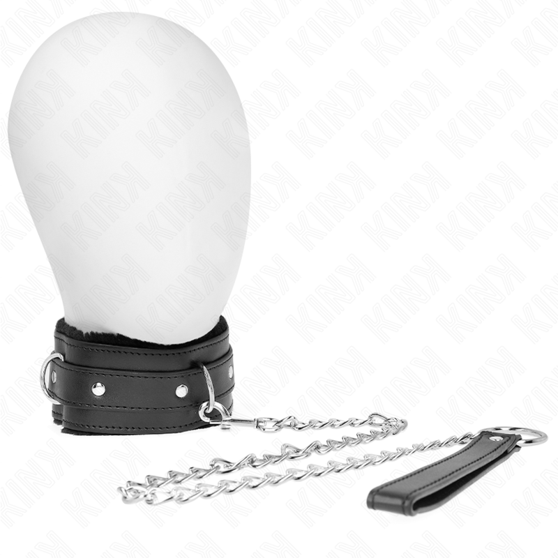 KINK – COLLAR CON CORREA 65 CM CON RESTRICCIONES AJUSTABLE CM X 5.5 CM - BDSM & BONDAGE - El Arte del Placer