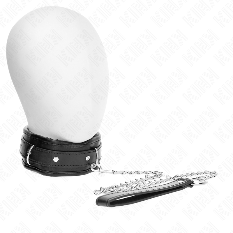 KINK - COLLAR CON CORREA 65 CM PESADO MODELO 1 AJUSTABLE 36.5-50 CM - BDSM & BONDAGE - El Arte del Placer