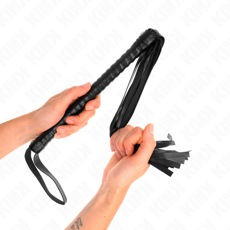 KINK – LÁTIGO CON MANGO TEXTURIZADO 48.5 CM - Artículos BDSM - El Arte del Placer
