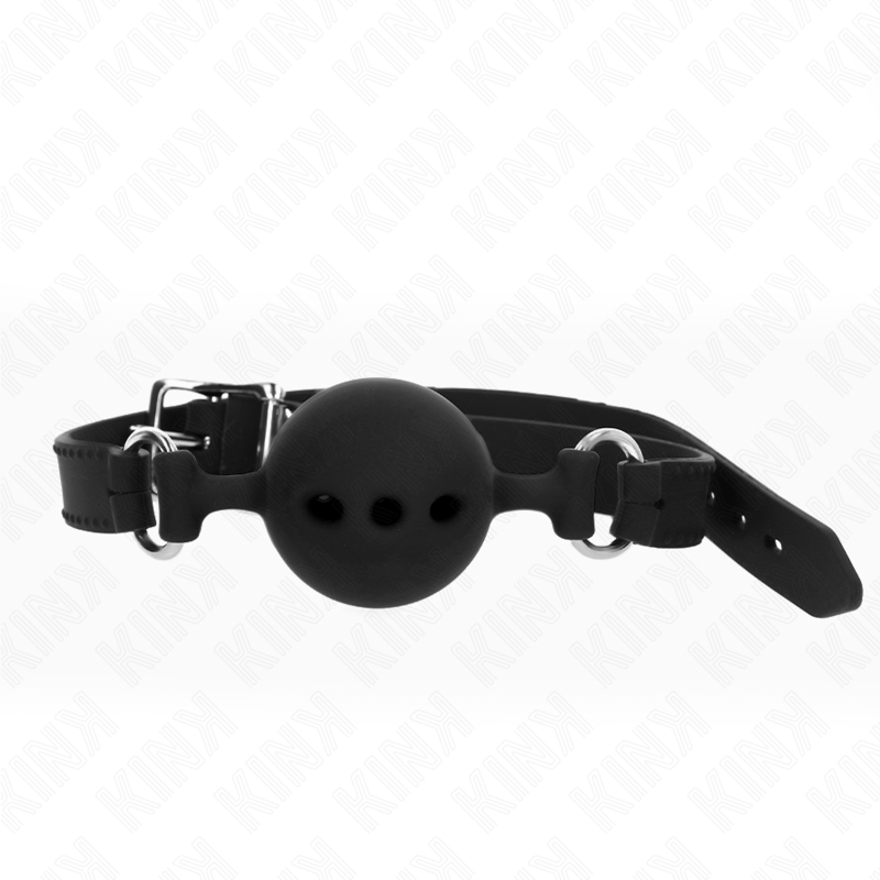 KINK – MORDAZA 55 X 2 CM DE BOLA 5 CM DE SILICONA COMPLETA TALLA AJUSTABLE 35-51 CM - BDSM & BONDAGE - El Art…