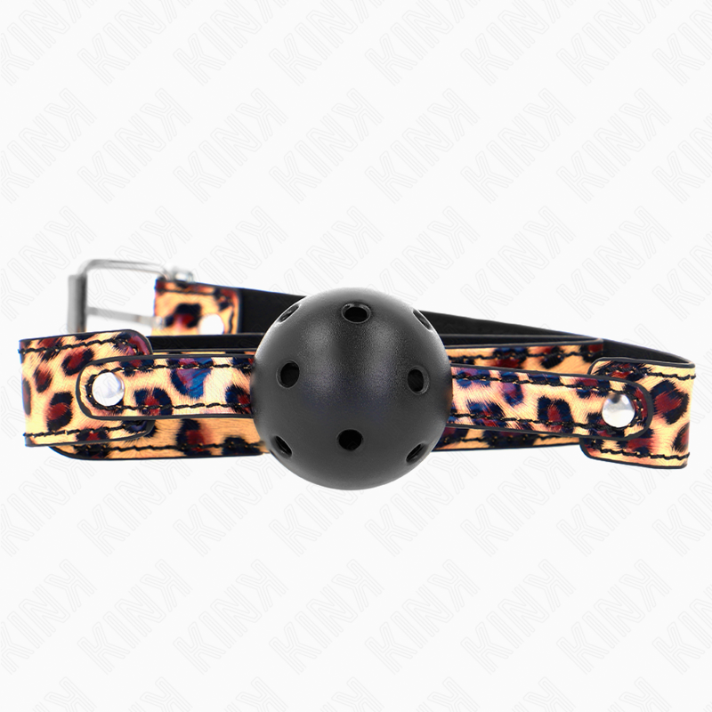 KINK – MORDAZA DE BOLA 4.5 CM TRANSPIRABLE 65 X 2.5 CM - BDSM & BONDAGE - El Arte del Placer